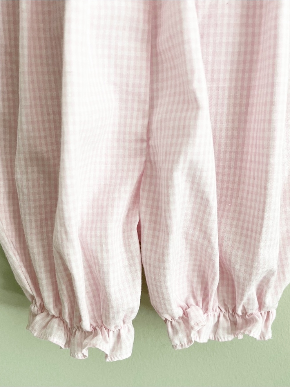 Petite Ami pink gingham smocked romper sz 3 months - Picture 4 of 8